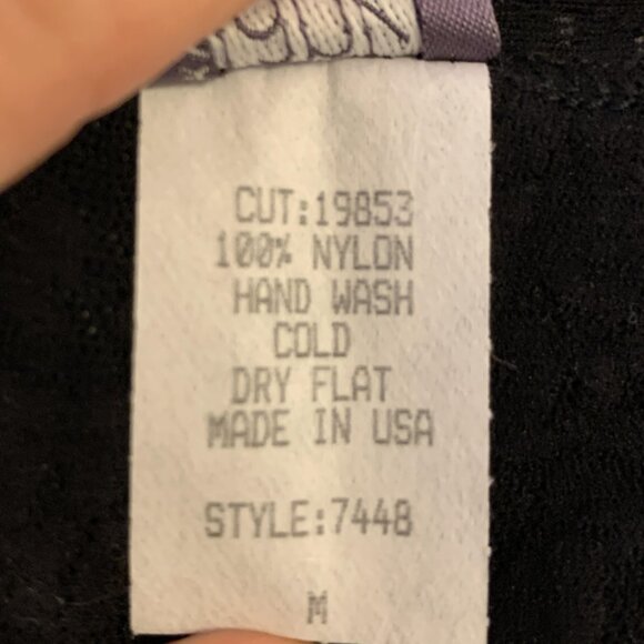 Hanky Panky Lace Wrap Tank Top, VTG Black, Size M - Picture 5 of 6